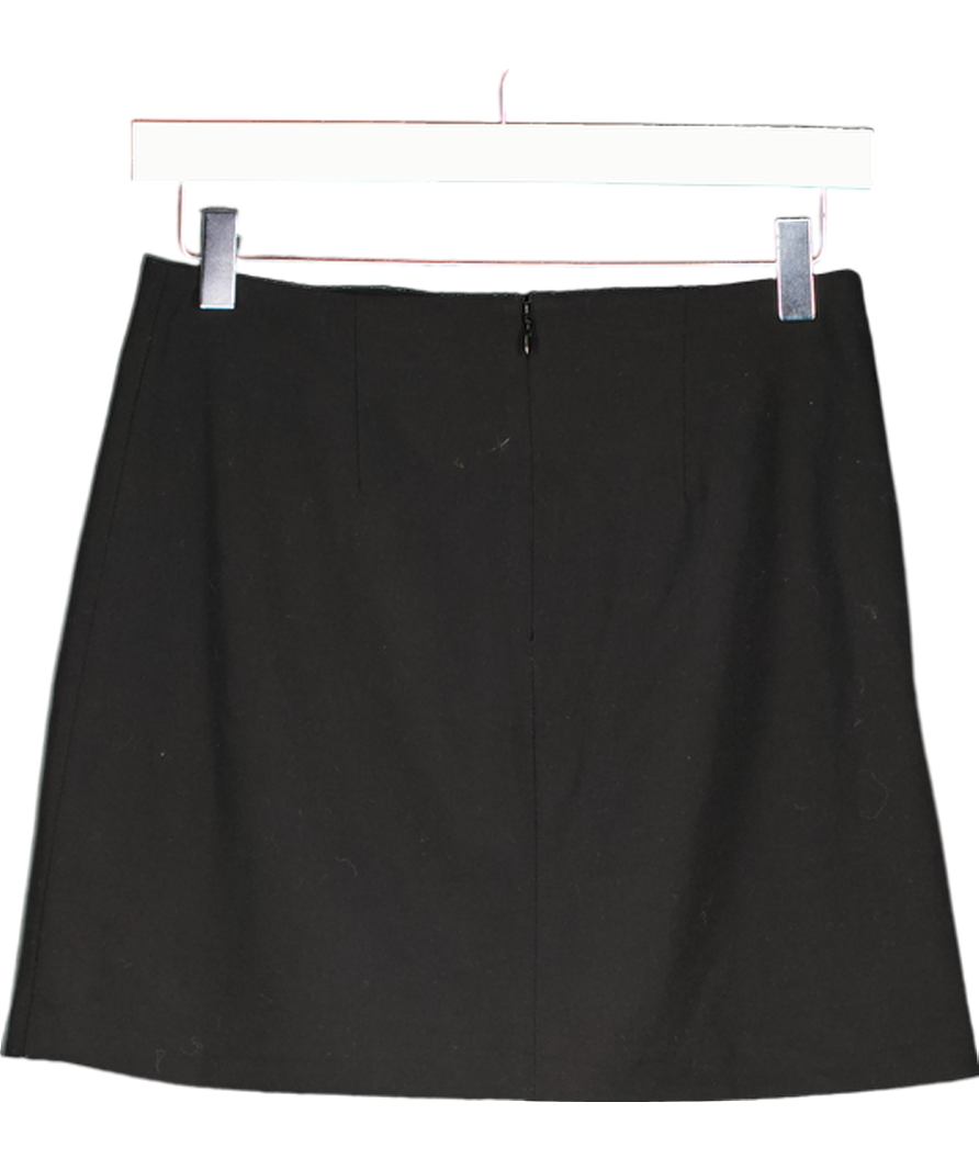 Sunday best Black Poly Chiffon Flounce Mini Skirt UK 4