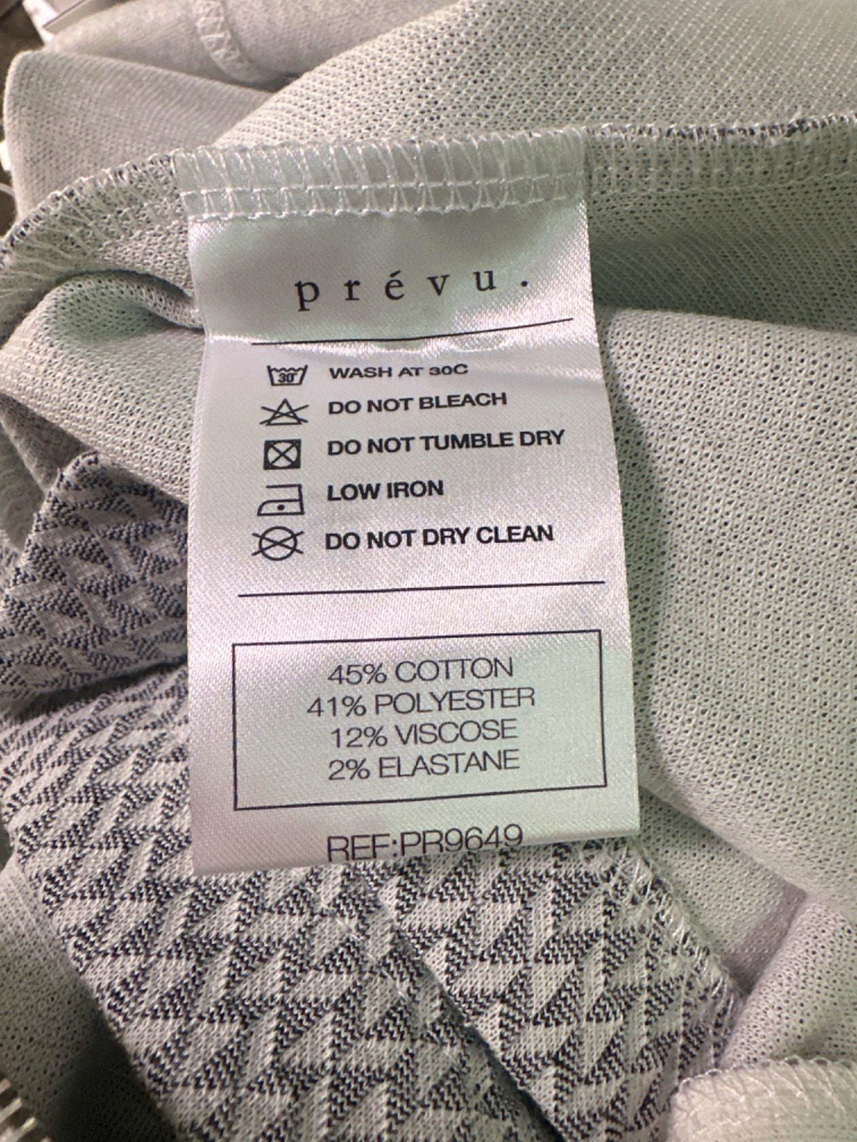 Prevu. Grey Webster LS Zip Crew TOP UK L