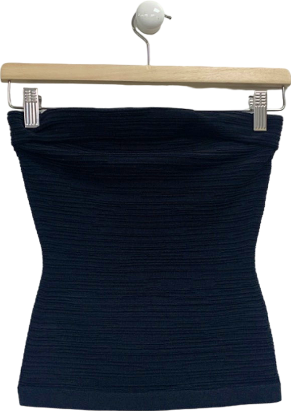 COS Black Strapless Knit Top XS