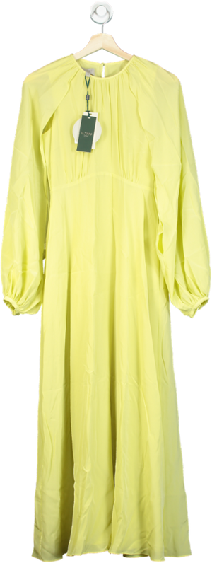 Hobbs Pastel Yellow Acacia Silk Dress UK 6