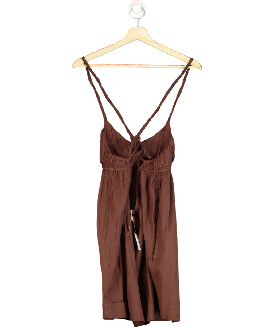 Free People Brown Tell All Mini Dress UK S