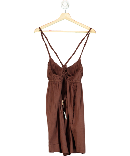 Free People Brown Tell All Mini Dress UK S