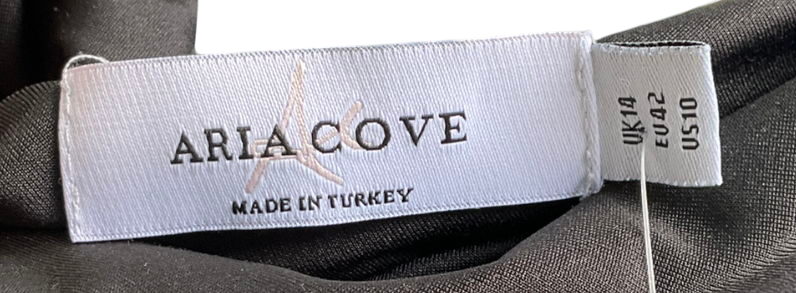 Aria Cove Black Ciara Maxi Dress UK 14