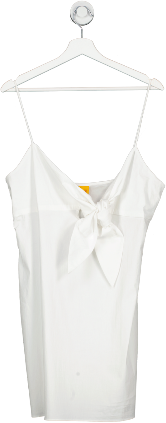 MANGO White Simon Miller Strappy Dress With Knot Neckline UK L