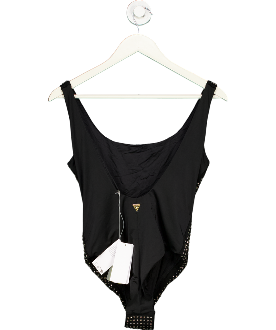 Guess Black Crystal Embellished Onepiece Swimsuit UK M