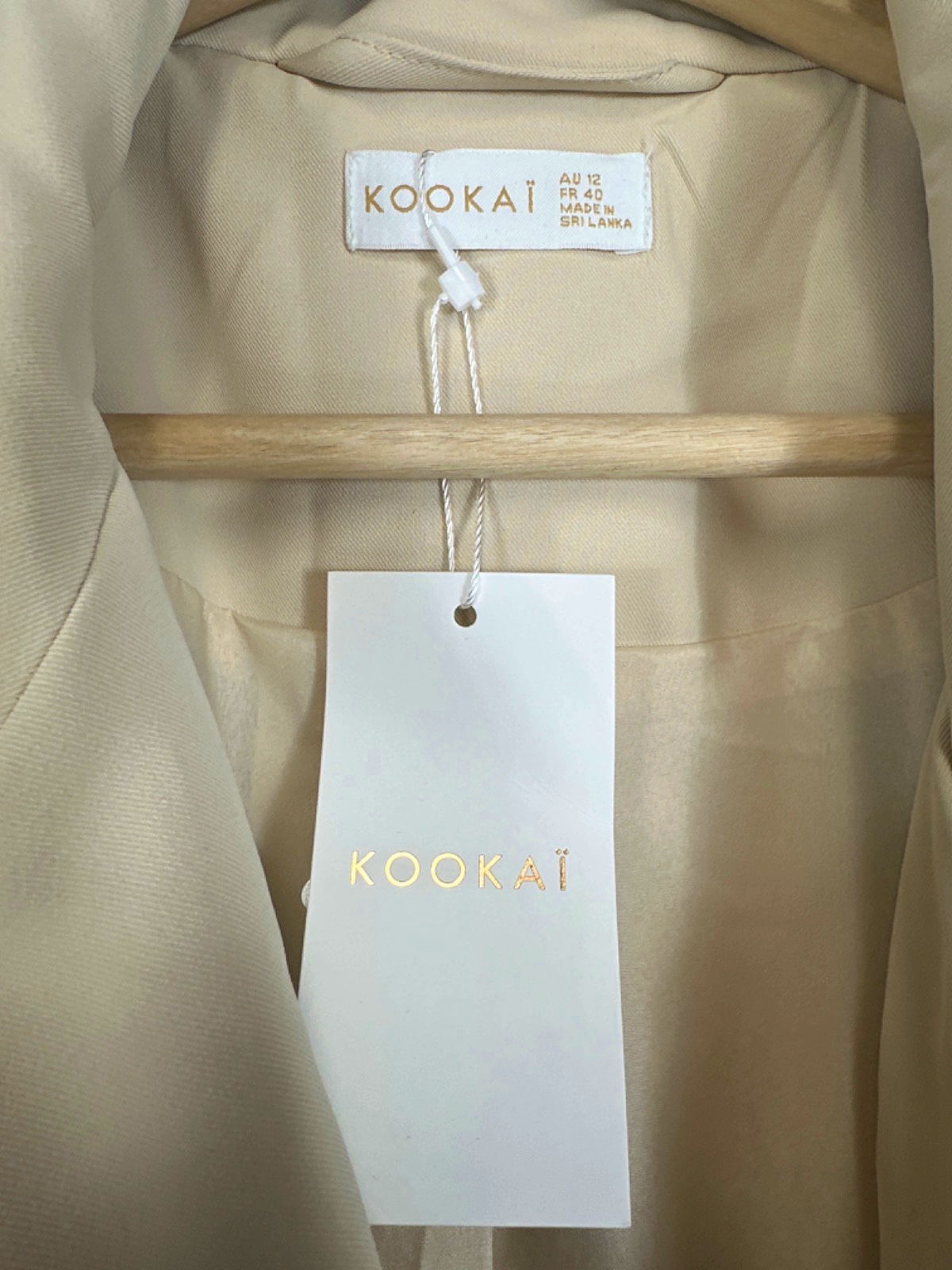 Kookai Seashell Lars Core Trench UK 12