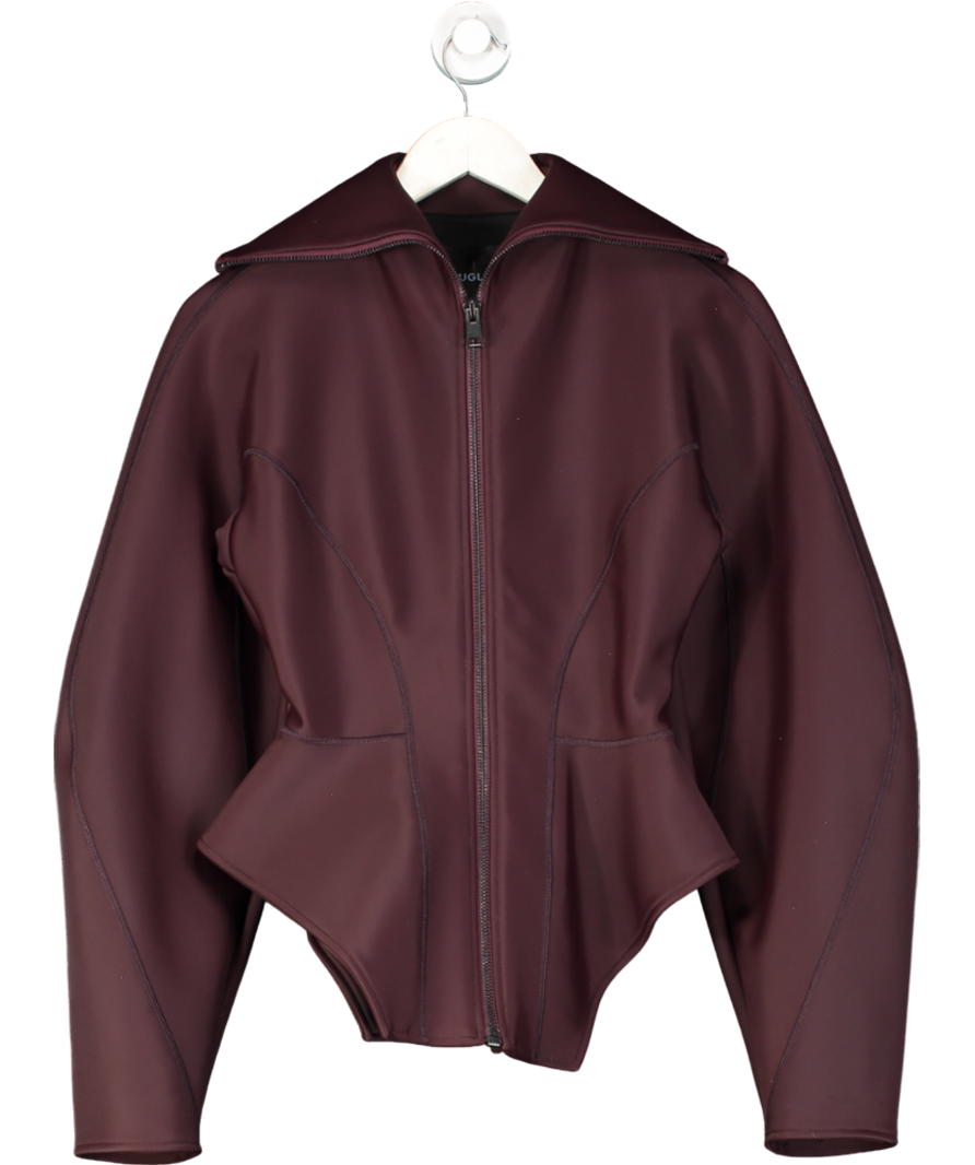 Mugler Red Corseted Scuba Jacket UK 6