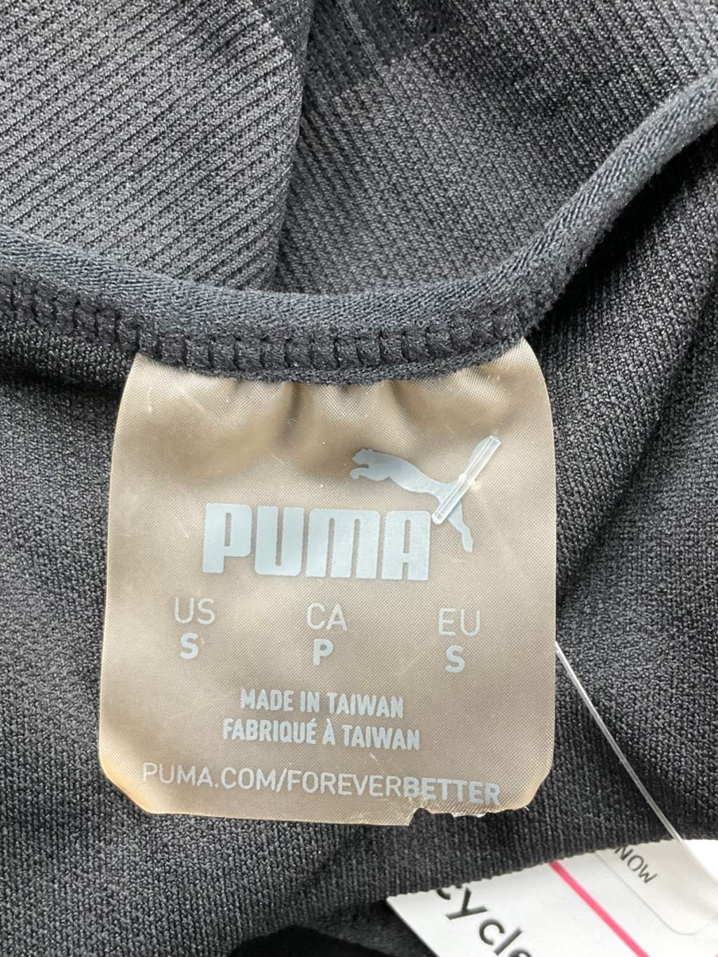 Puma Black Sport Crop Top UK S