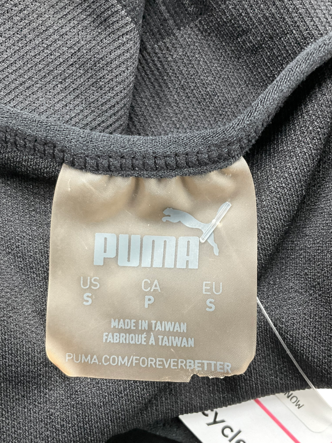 Puma Black Sport Crop Top UK S