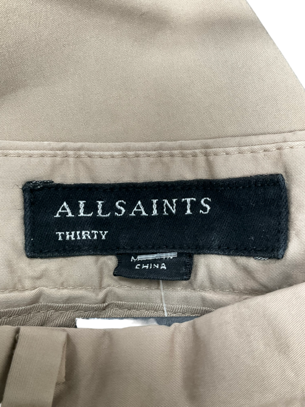All Saints Beige Bengal Trousers W30