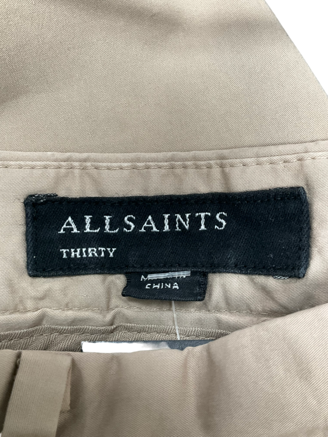 All Saints Beige Bengal Trousers W30