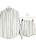 Palm Noosa Blue Striped Shirt & Shorts Set UK 6