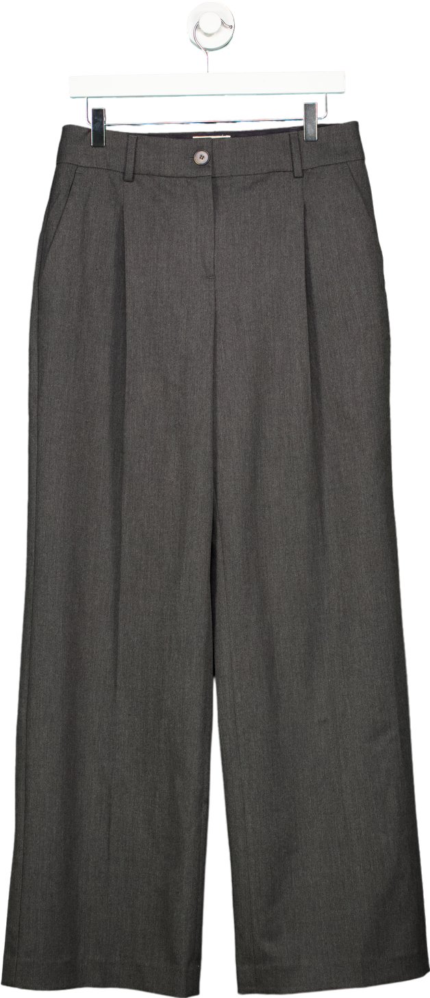 Sézane Grey Wool Blend Trousers UK 10