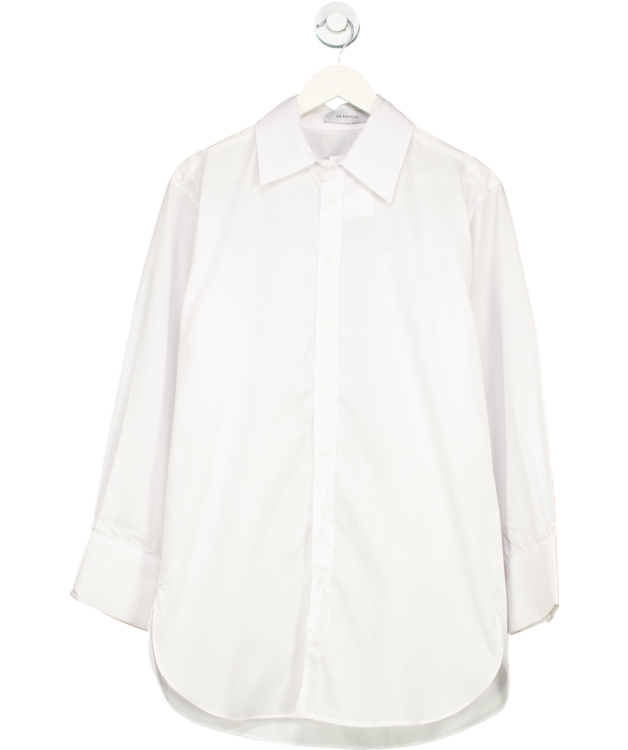 De Rococo White Oversized Poplin Button Down Shirt UK S