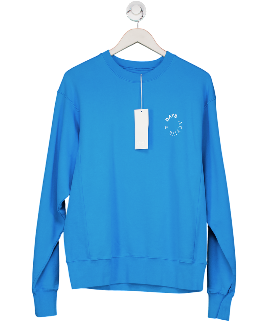 7 Days Active Blue 100% Organic Cotton Sweatshirt UK S