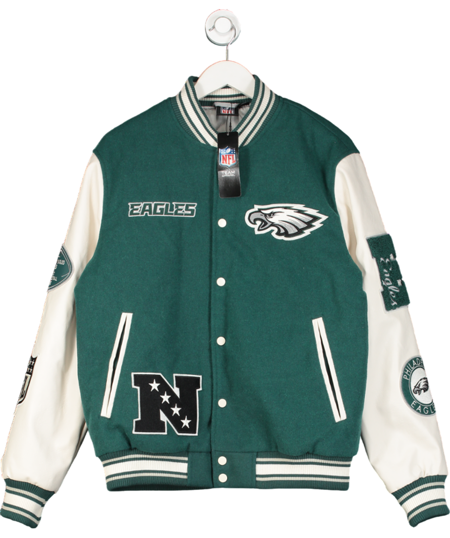 Primark Green X Nfl Eagles Team Bomber Jacket UK M