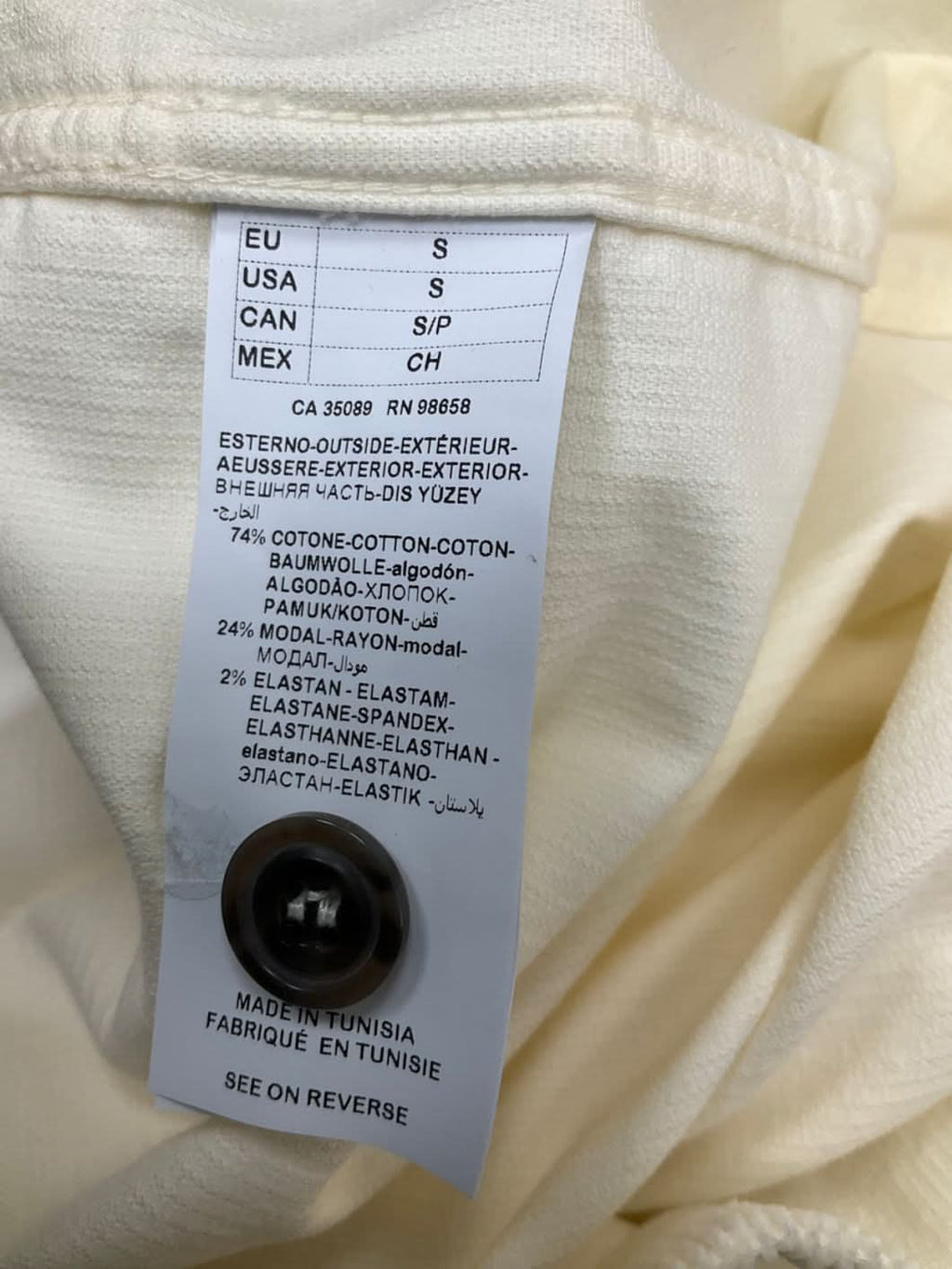 Paul & Shark Cream Corduroy Overshirt UK S