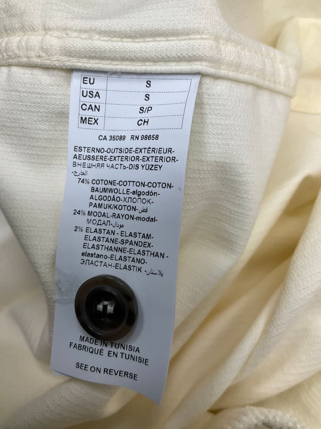 Paul & Shark Cream Corduroy Overshirt UK S