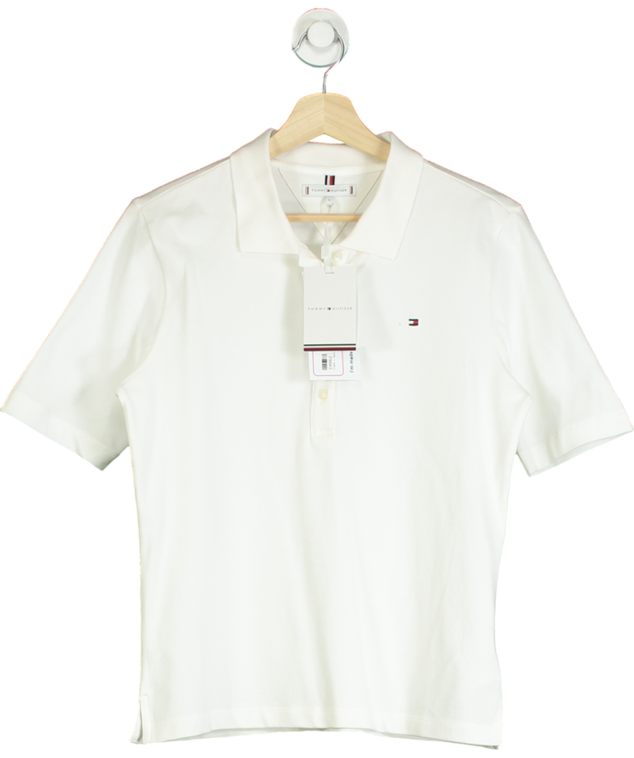 Tommy Hilfiger White 1985 Reg Pique Polo UK S