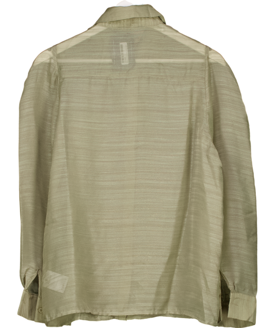 Ancosti Green Sheer Button Shirt UK M