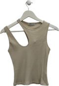 Stainless Beige Asymmetric Top UK S