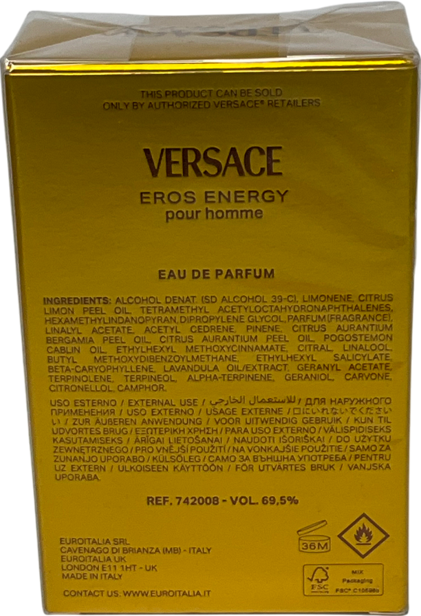 Versace Eros Energy Eau De Parfum Eros Energy 50ml