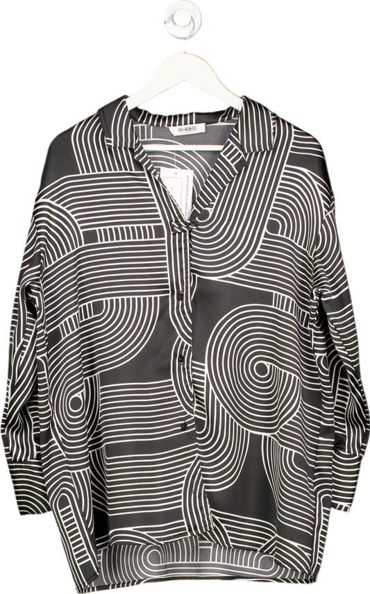 4TH + Reckless Black and White Patterned Shirt UK 10