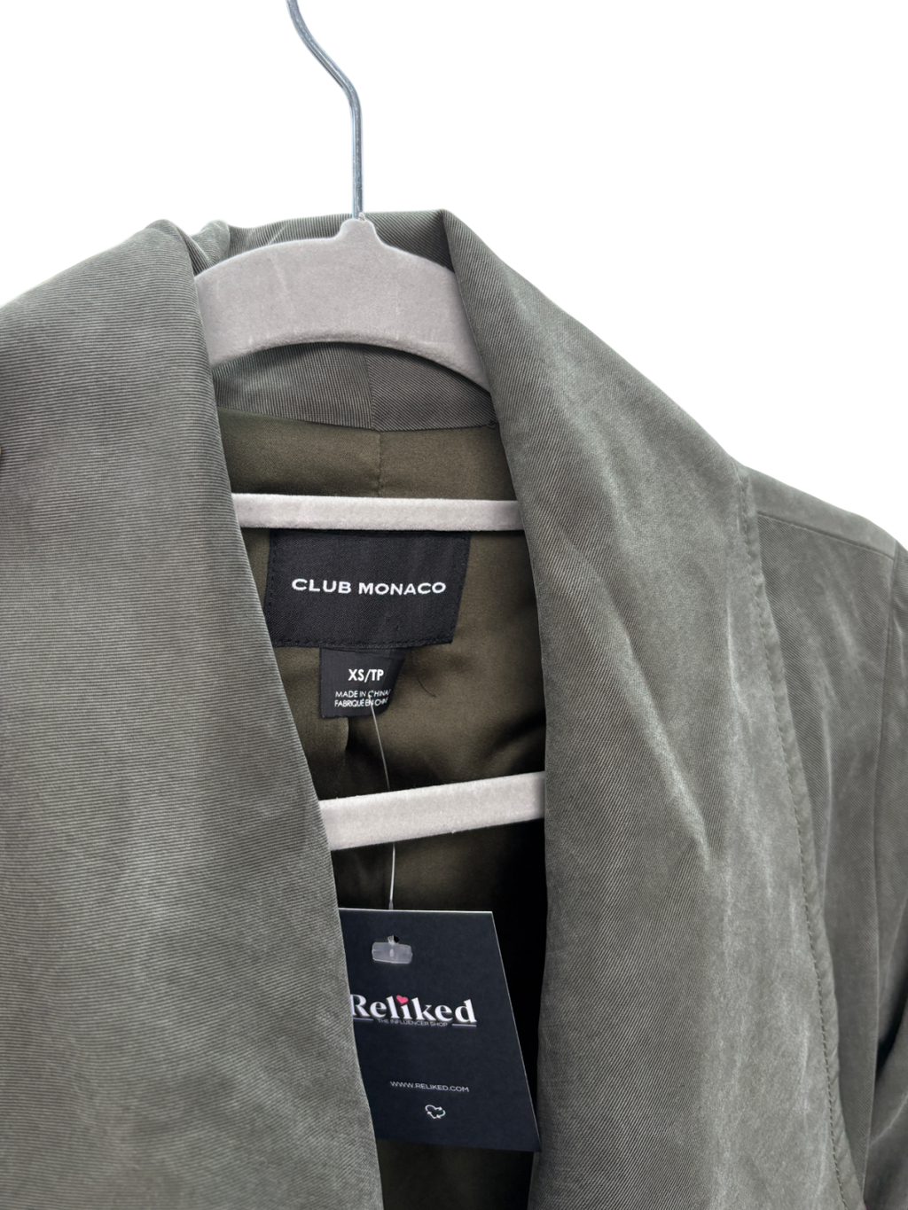 Club Monaco Green Ellayne Trench Coat UK XS