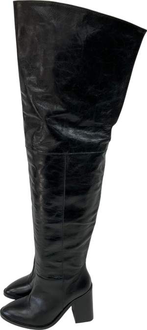 River Island Black Over The Knee Boots UK 3 EU 36