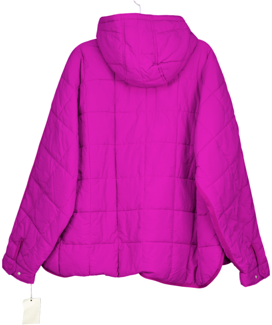 Free People Purple Pippa Packable Pullover Puffer Jacket UK XL