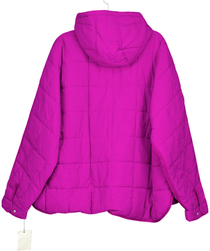 Free People Purple Pippa Packable Pullover Puffer Jacket UK XL