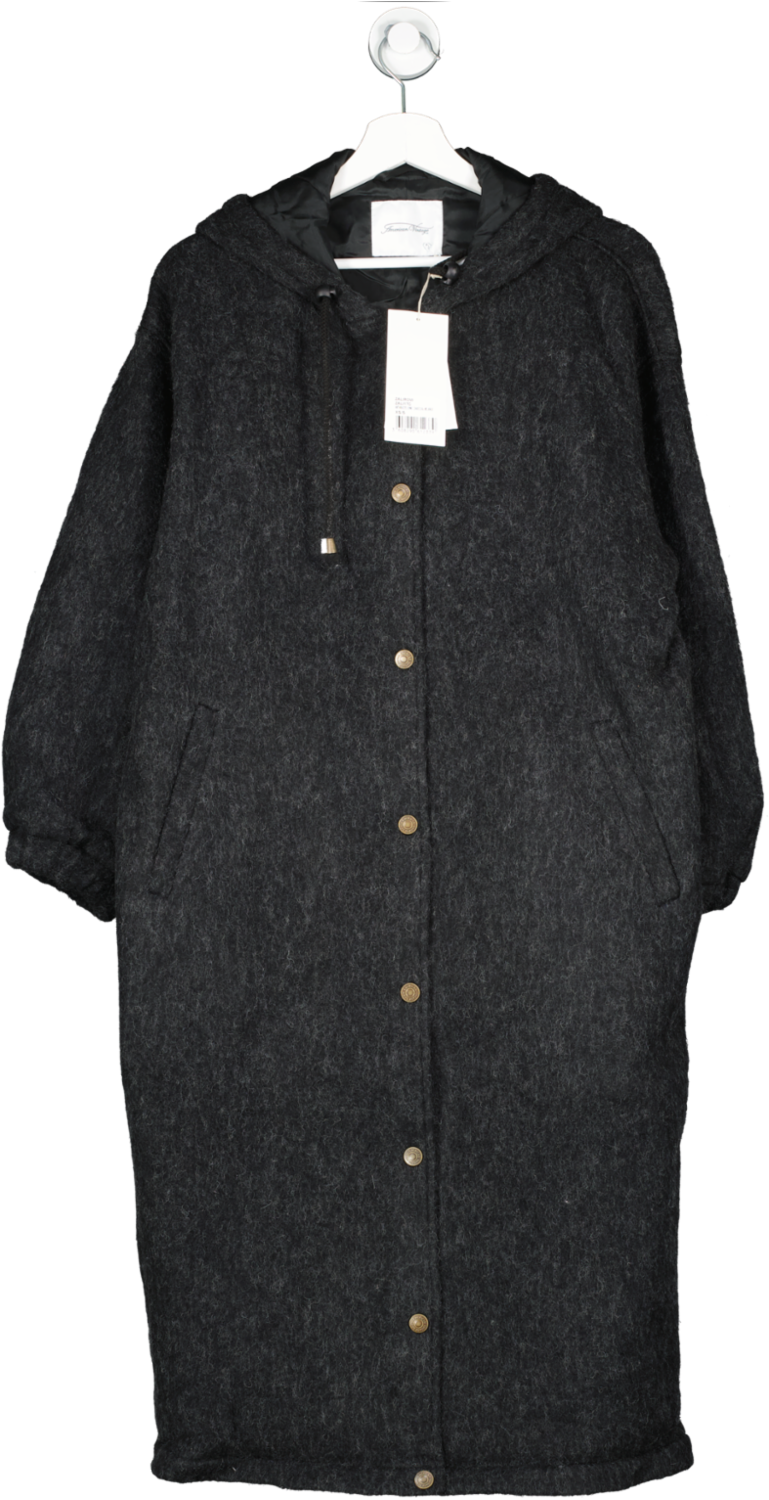 American Vintage Grey Oversize Coat With Hood BNWT UK XS/S
