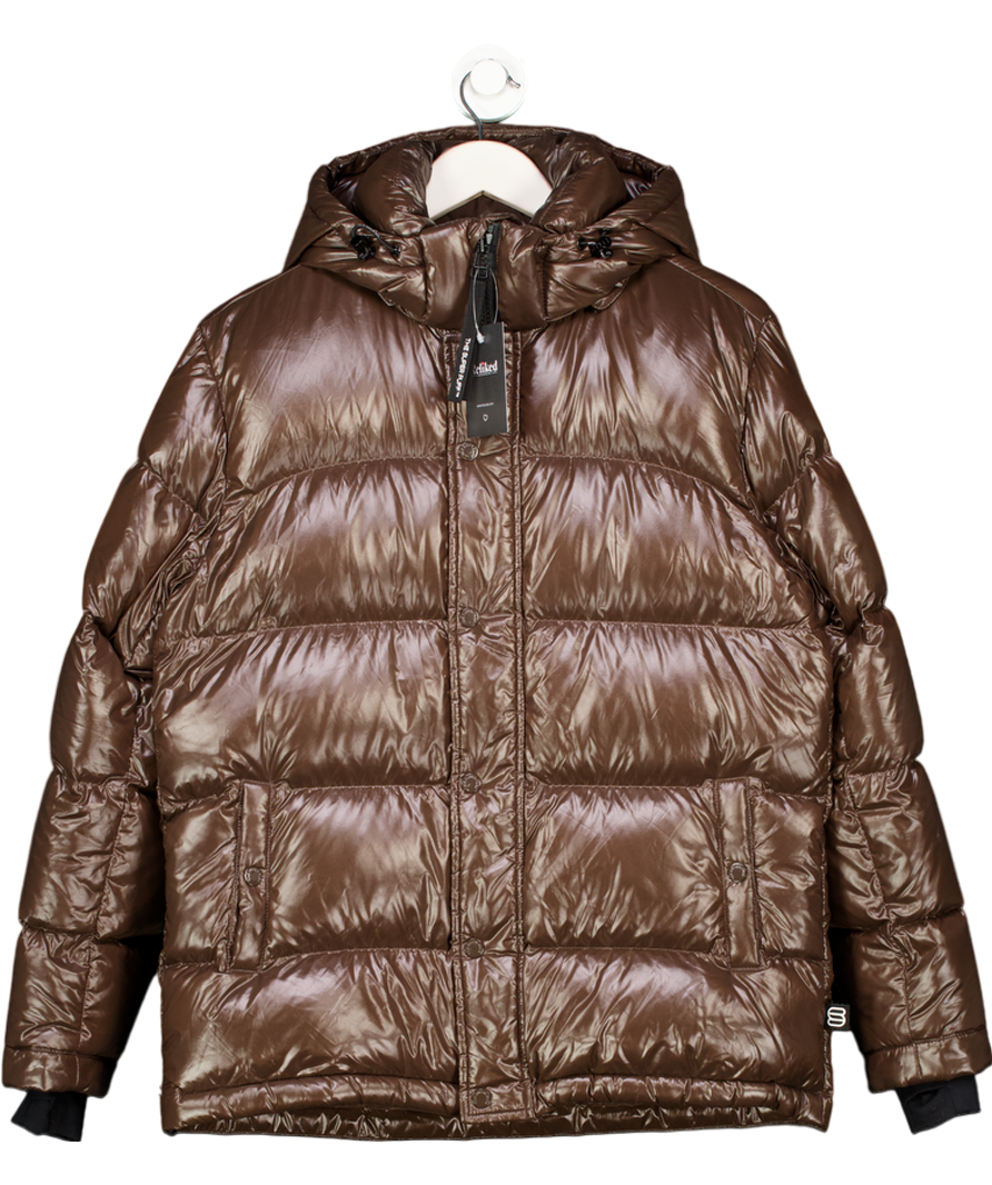 ARITZIA LTD.EDITION Rich Brown 'the Super Puff' Water & Wind repellent Hooded Puffer Coat UK S