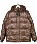 ARITZIA LTD.EDITION Rich Brown 'the Super Puff' Water & Wind repellent Hooded Puffer Coat UK S