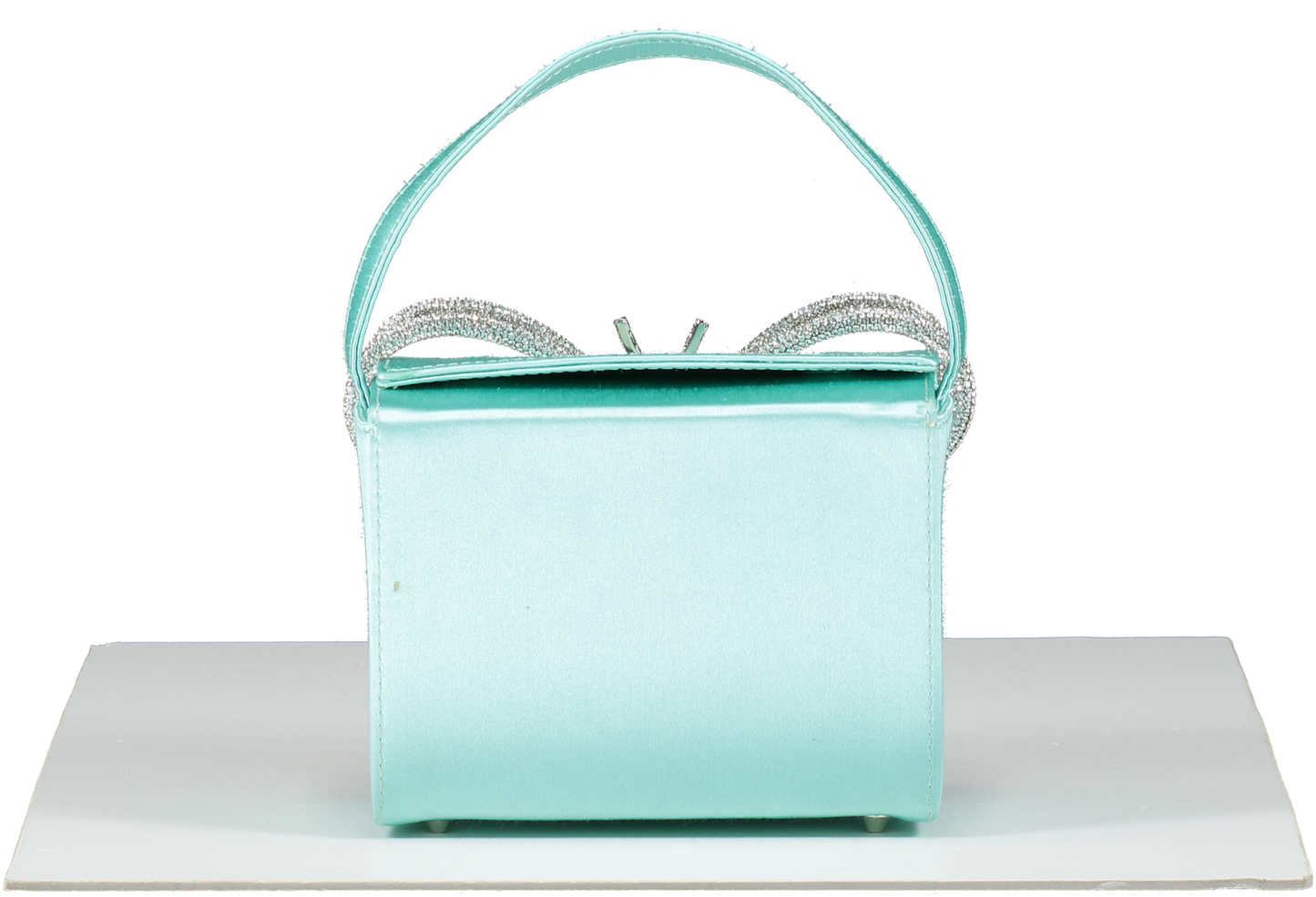 L'alingi Blue Aqua Ella Box Bag Satin Box Clutch One Size