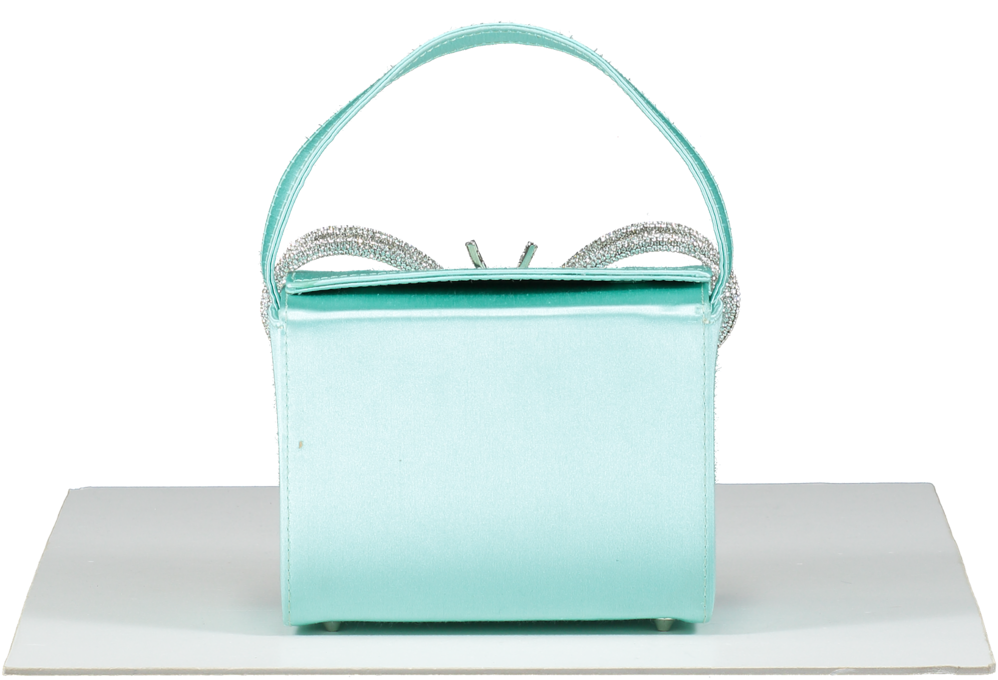 L'alingi Blue Aqua Ella Box Bag Satin Box Clutch One Size