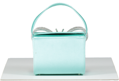 L'alingi Blue Aqua Ella Box Bag Satin Box Clutch One Size