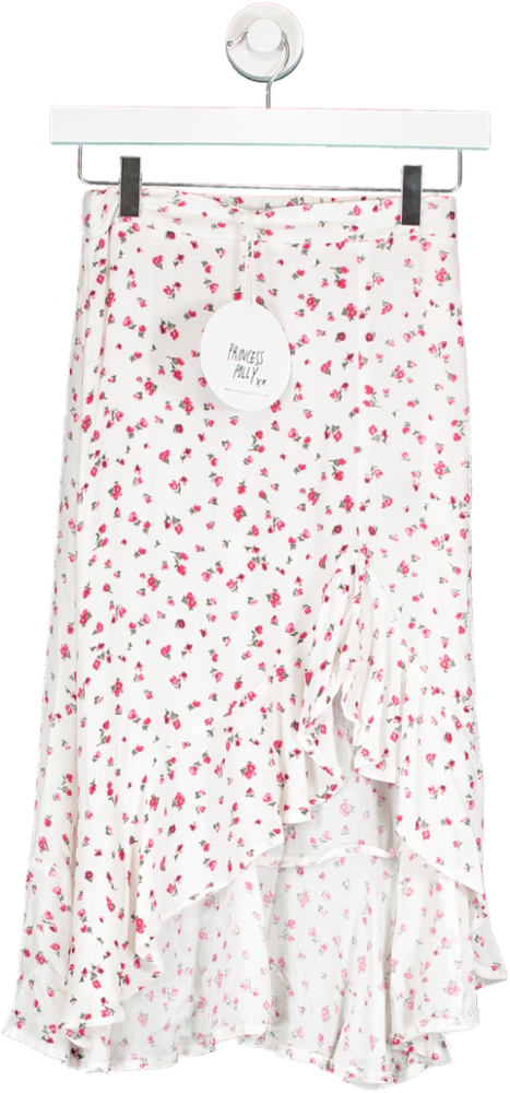 Princess Polly White Flinders Maxi Skirt UK 8