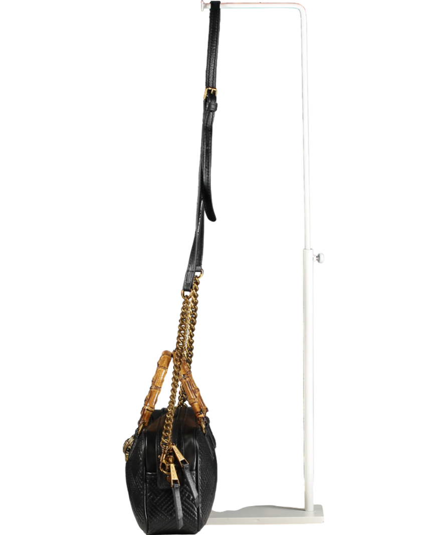 Kurt Geiger Black Mini Bamboo Bag