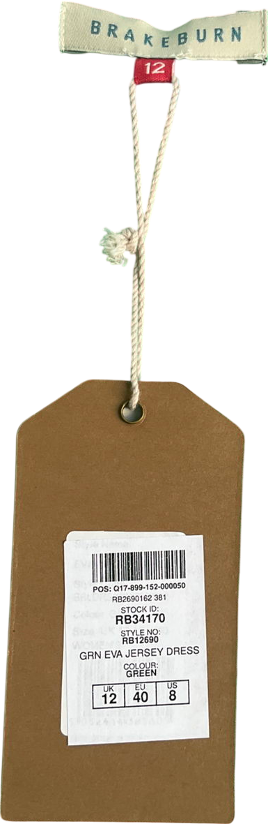 brakeburn Green Eva Jersey Dress UK 12