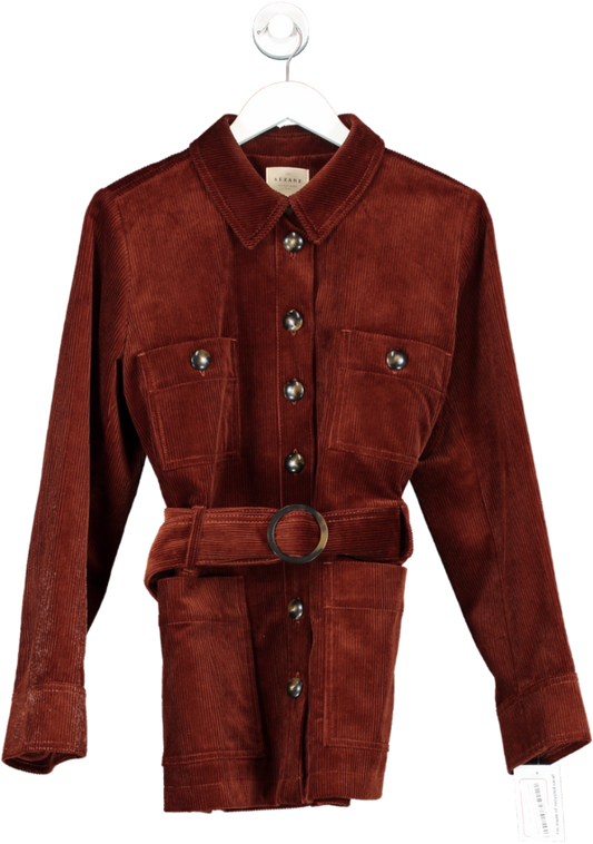 Sezane Brown Madenn Jacket Terracotta UK 14