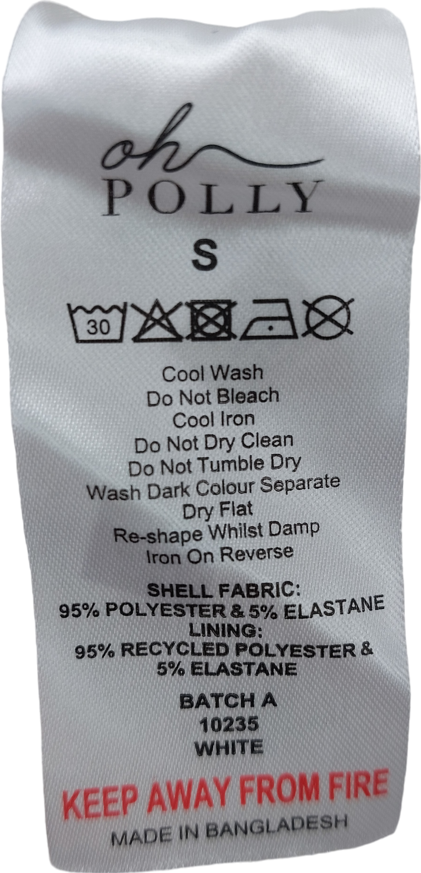 Oh Polly White Ruched Side Mini Skirt UK S