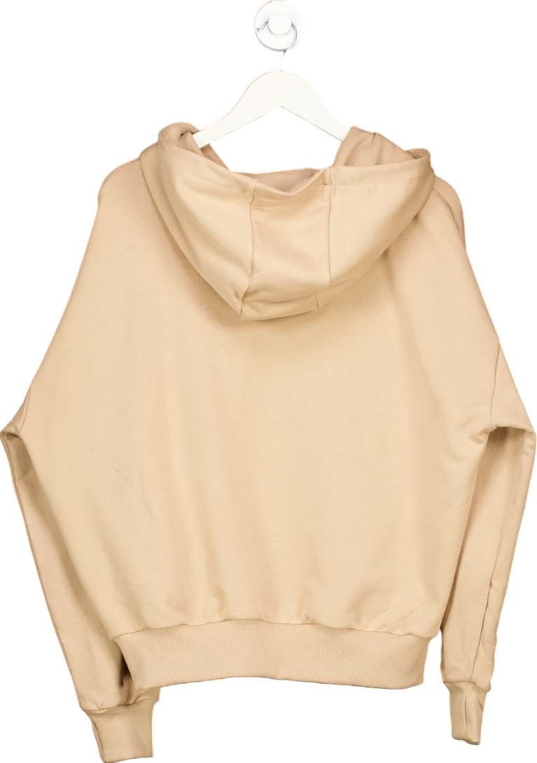 Lounge Beige Zip-Up Hoodie UK XS