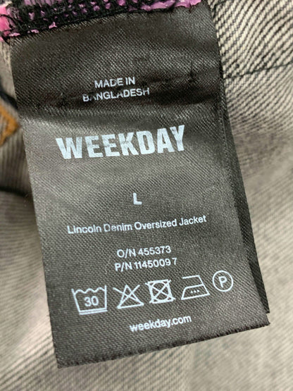 Weekday Blue Lincoln Denim Oversized Jacket UK L