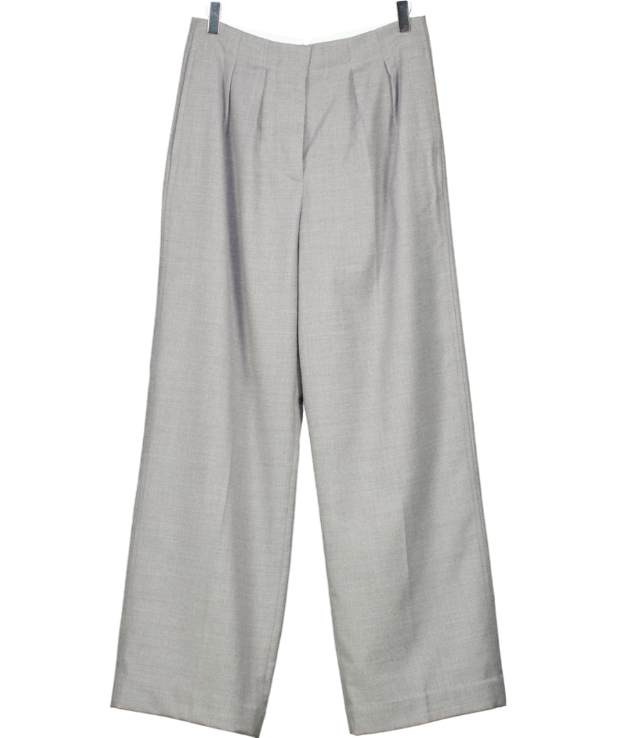 Arket Grey Low Waist Flannel Trousers UK 8