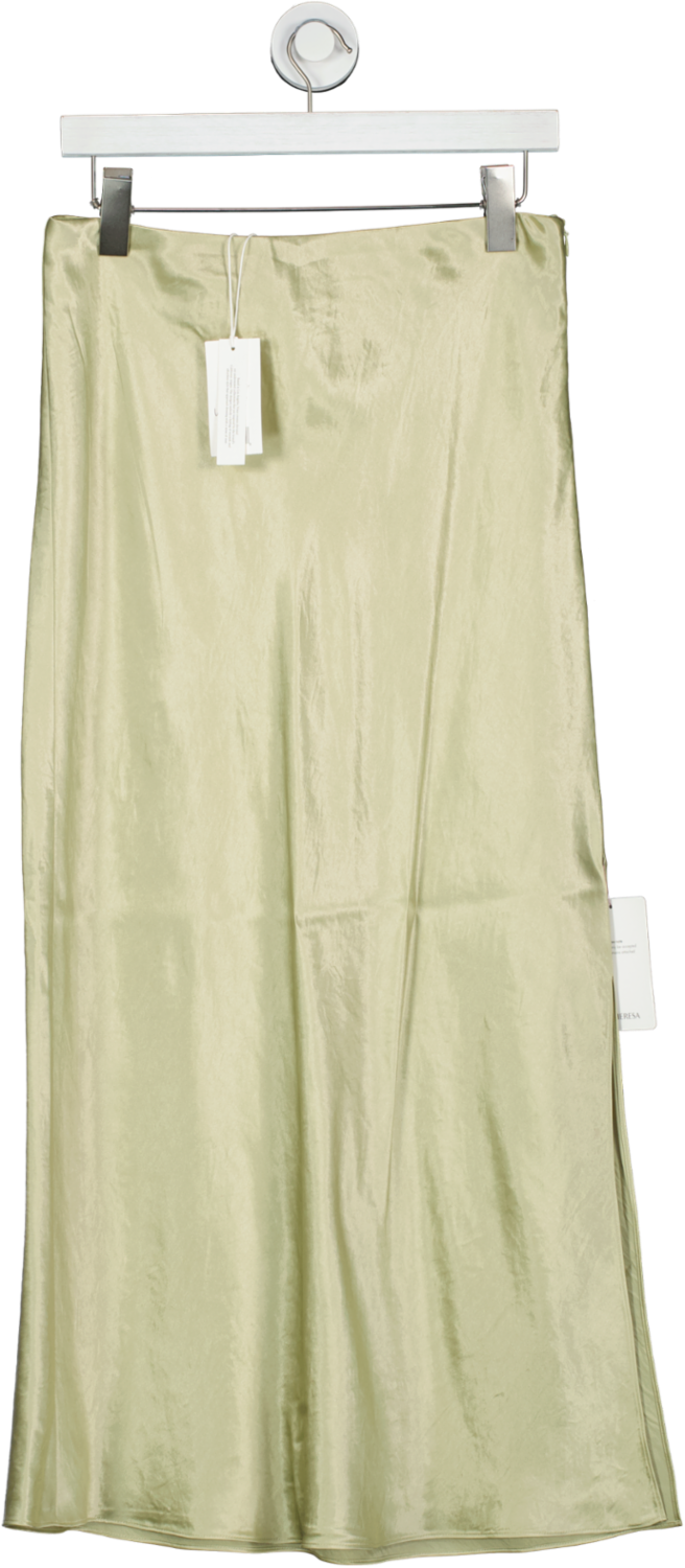 Vince Green Satin Slip Skirt UK S