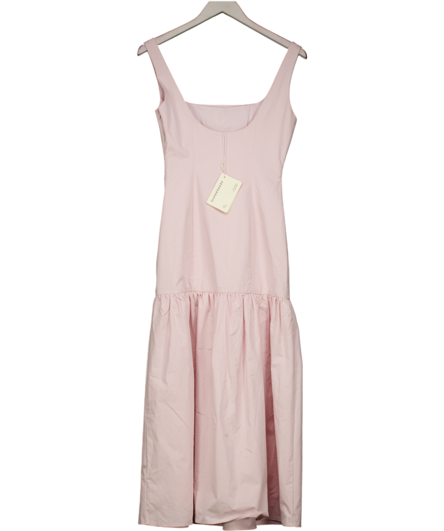 Peppermayo Pink Ladylike Drop Waist Midi Dress UK 6