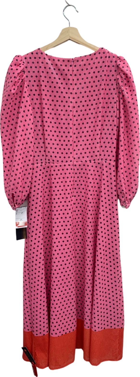 Olivia Rubin Pink Polka Dot Imogen Sequin Dress UK Size 10