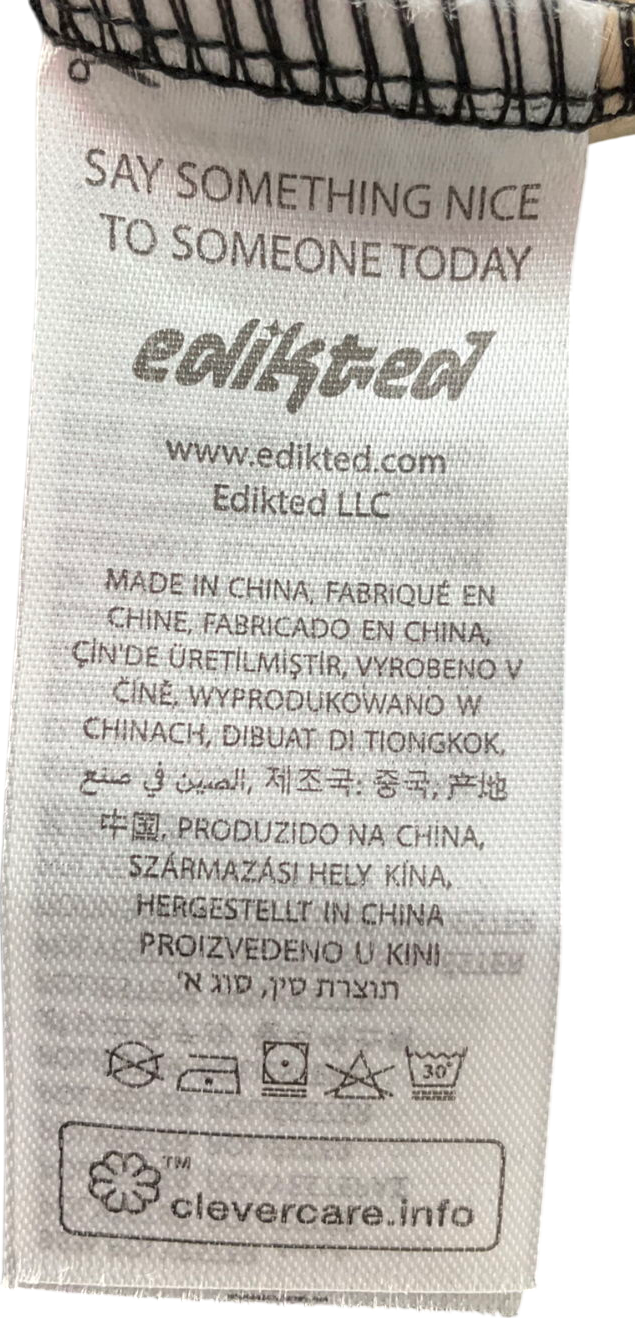 Edikted Black Lolita Mesh Mini Dress UK S