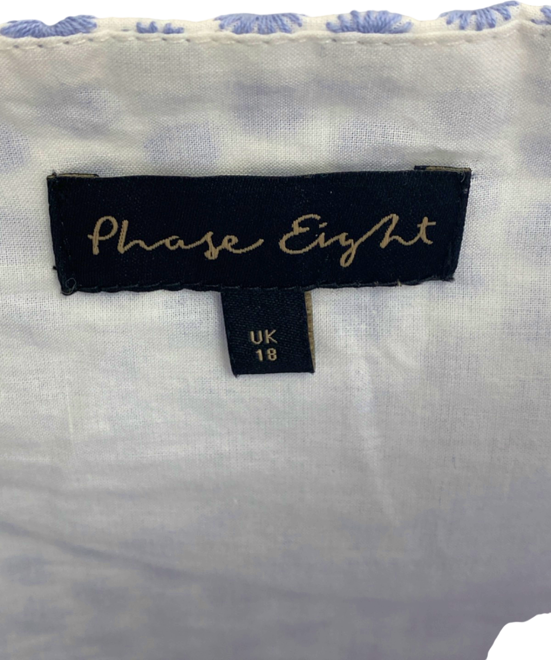 Phase Eight Blue Floral Print Top UK 18